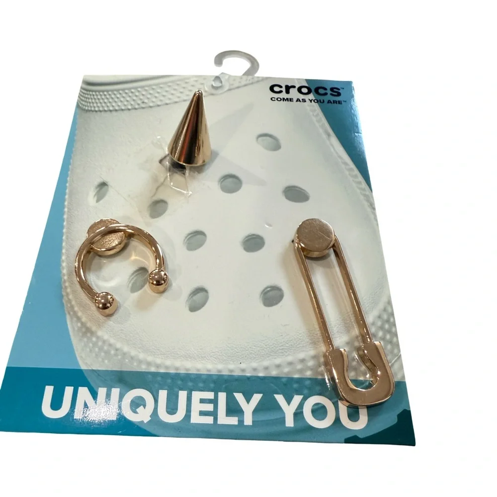 10 Pc Crocs Jibbitz Charms Set • Metal & Gem Shoe Accessories • Unisex Trendy - Picture 6 of 9